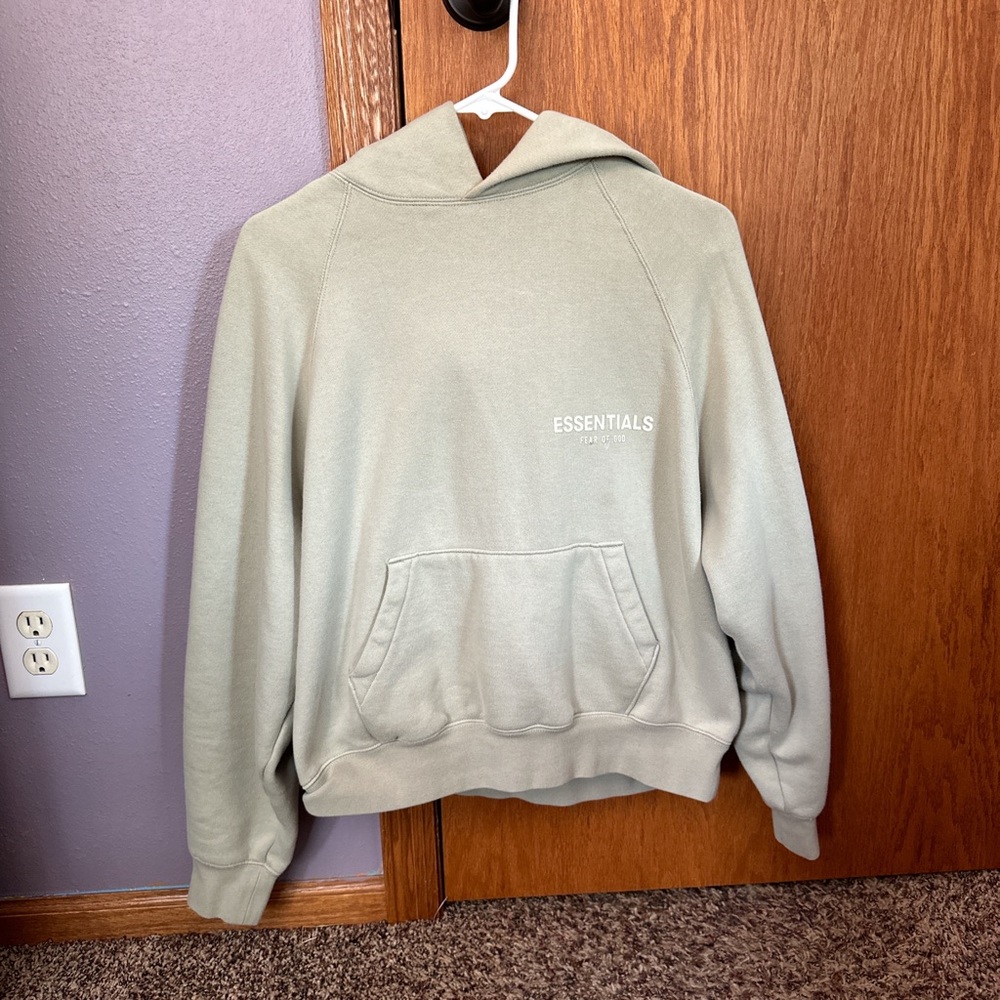 Essentials hoodie light green size XXS